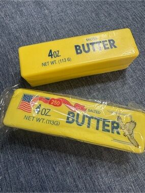 Butter Bright Yellow squishy toy American flag 250   Set of 2